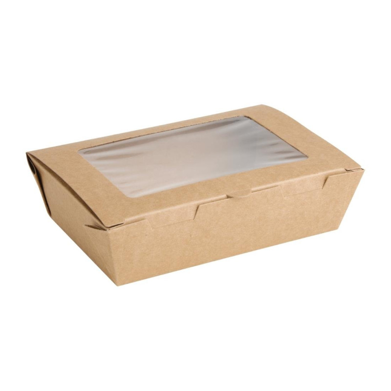 Caixas de salada PET 700 ml - Janela - Lote de 200 Aproveite a Festa Reciclável Caixas de salada PET 700 ml - Janela - Lote de 200 Aproveite a Festa Reciclável