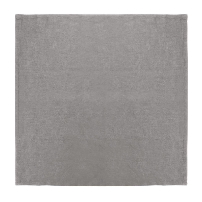 Serviettes de table en lin grises 400 x 400 mm - Lot de 12 - Olympia Serviettes de table en lin grises 400 x 400 mm - Lot de 12 - Olympia