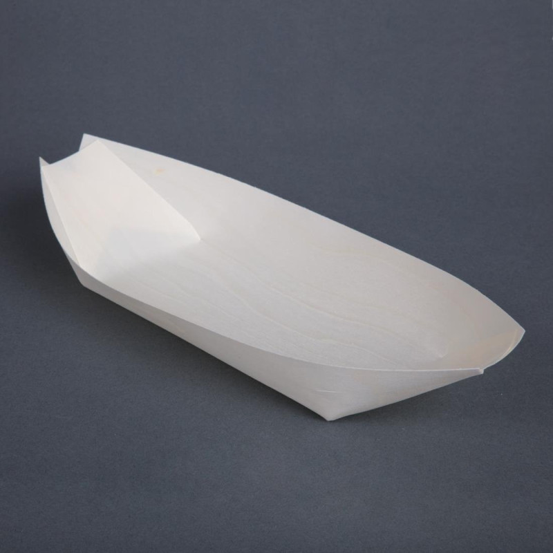 Pratos Biodegradáveis em Choupo Canoa 250 mm - Pacote de 100 & Respeito ao meio ambiente Pratos Biodegradáveis em Choupo Canoa 250 mm - Pacote de 100 & Respeito ao meio ambiente