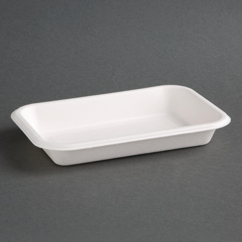 Barquetes compostáveis em bagaço 340ml - Eco-responsável, prático Barquetes compostáveis em bagaço 340ml - Eco-responsável, prático