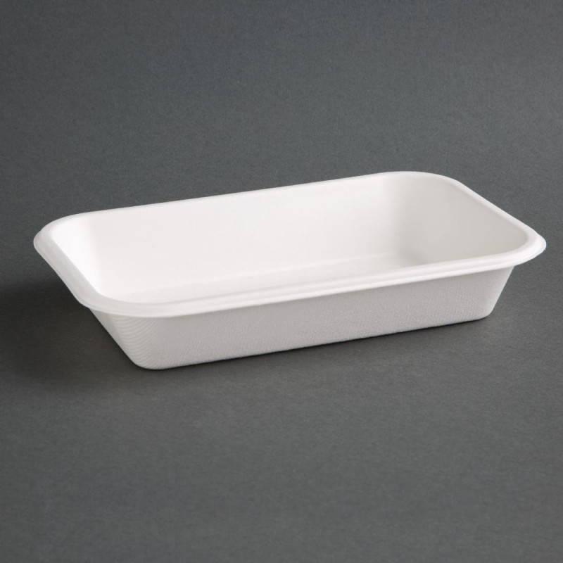 Barquetes compostáveis de bagaço 680 ml - Pacote de 50, qualidade superior Barquetes compostáveis de bagaço 680 ml - Pacote de 50, qualidade superior