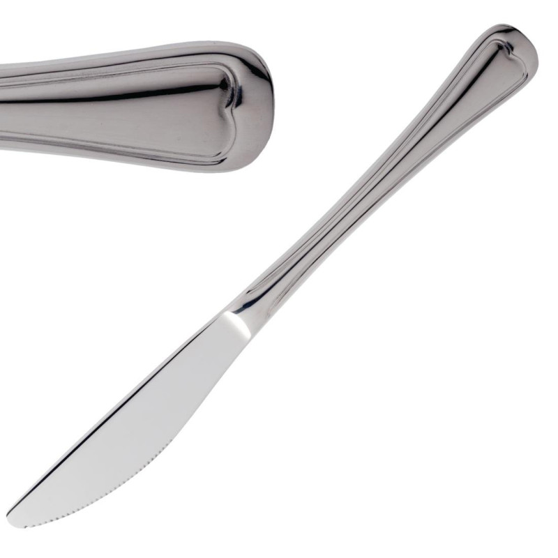 Stylish set of 12 AMEFA table knives in 18/10 stainless steel, dishwasher safe Stylish set of 12 AMEFA table knives in 18/10 stainless steel, dishwasher safe