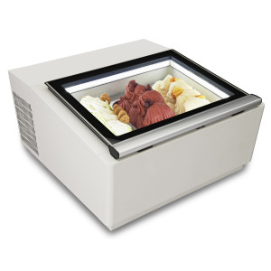Vitrina de gelo branca para colocar - Estática - 3 x 5 L - CombiSteel