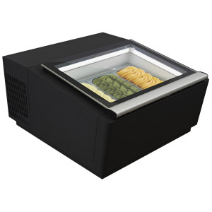 Vitrina de gelo preta para colocar - Estática - 3 x 5 L - CombiSteel