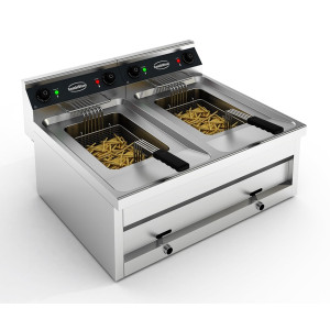 Fritadeira Elétrica de Bancada CombiSteel - 2 x 12 L | Profissional Gastro-pro