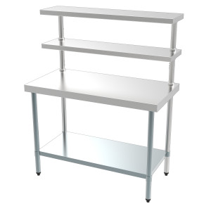 Mesa de Inox de alta qualidade - Prateleiras práticas