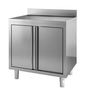Móvel Inox Baixo 2 Portas de Bater Combisteel - 800x700 mm