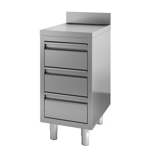Móvel Inox Baixo 3 Gavetas Compacto - CombiSteel
