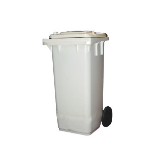 Lixeira Branca 240L Combisteel - Ideal para profissionais de restauração. Robusta e espaçosa.