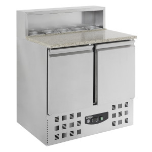 Meuble à Pizza 2 Portas 5 GN 1/6 Inox CombiSteel
