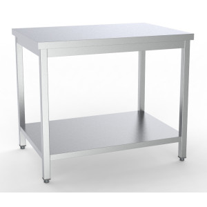 Mesa Inox com Prateleira - L 800 x P 700 mm
