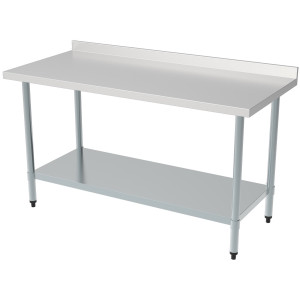 Mesa Inox Profissional com Backsplash e Prateleira - CombiSteel