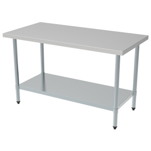 Mesa Inox com Prateleira - L 1000 x P 700 mm by CombiSteel: Prática & Robusta