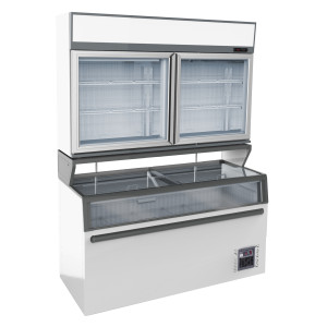 Vitrine de Parede e Aparador Branco Combisteel - 948 L | Refrigeração Eficiente
