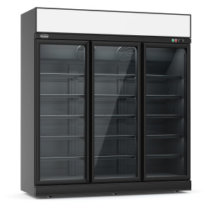 Vitrina refrigerada negativa preta 1480 L - 3 portas de vidro CombiSteel
