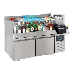 Mesa Refrigerada 2 Portas com Bar de Cocktails CombiSteel | Refrigeração de Bebidas