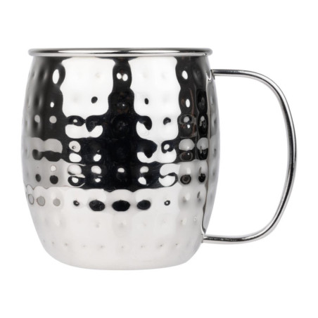 Caneca de Aço Inoxidável Martelado - 440 ml - Conjunto de 6 - Olympia