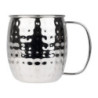 Caneca de Aço Inoxidável Martelado - 440 ml - Conjunto de 6 - Olympia