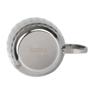 Caneca de Aço Inoxidável Martelado - 440 ml - Conjunto de 6 - Olympia