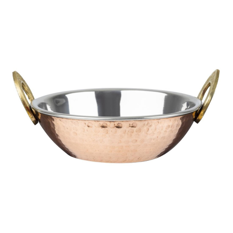 Prato Kadai em Cobre com Alças em Inox - 660 ml - Olympia Prato Kadai em Cobre com Alças em Inox - 660 ml - Olympia