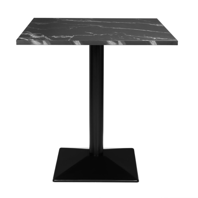 Mesa Quadrada Efeito Pedra Preta - 70 x 70 cm - Bolero Mesa Quadrada Efeito Pedra Preta - 70 x 70 cm - Bolero