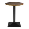 Mesa Redonda Efeito Madeira Escura - ⌀ 60 cm - Bolero