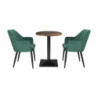 Mesa Redonda Efeito Madeira Escura - ⌀ 60 cm - Bolero