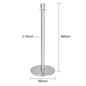 Poteau de Acolhimento Base Placa Inox Escovado - Lote de 2 - Bolero