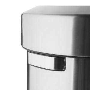 Lixeira de Aço Escovado com Tampa Aberta - 70 L - Bolero