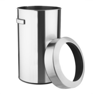 Lixeira de Aço Escovado com Tampa Aberta - 70 L - Bolero