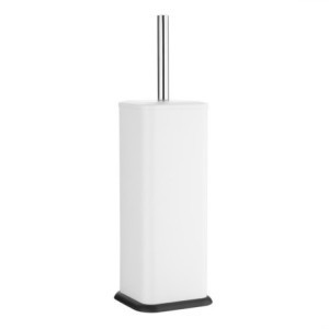 Escova e Suporte WC Quadrado Branco - Jantex