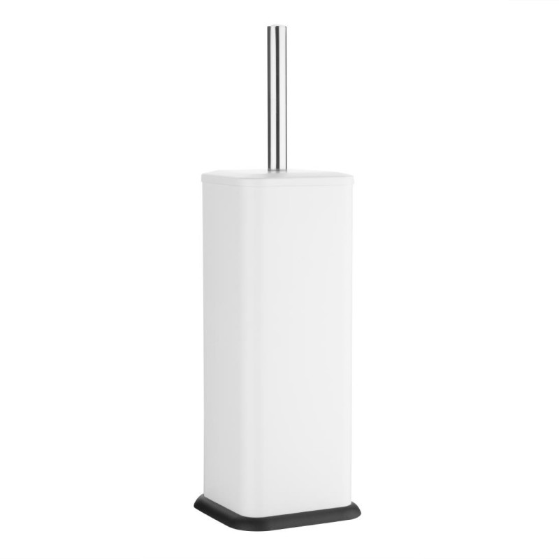 Escova e Suporte WC Quadrado Branco - Jantex Escova e Suporte WC Quadrado Branco - Jantex