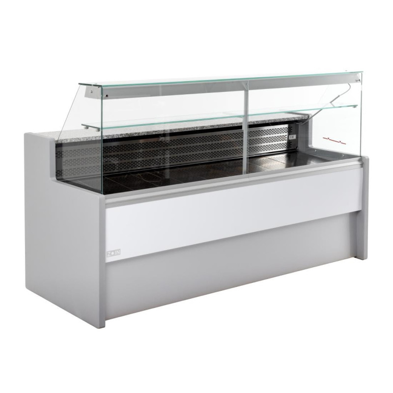 Balcão de Serviço Refrigerado Cinza Tibet - 2000 mm - Zoin Balcão de Serviço Refrigerado Cinza Tibet - 2000 mm - Zoin