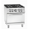 Forno com 4 queimadores vivos série 900 - Forno a gás GN 2/1 da marca Bartscher