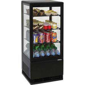 Mini Vitrine Refrigerada Profissional Bartscher - 78 L Preta