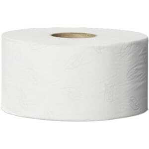 Papel higiénico mini jumbo avançado branco - Pacote de 12 da Tork, econômico e eficiente.
