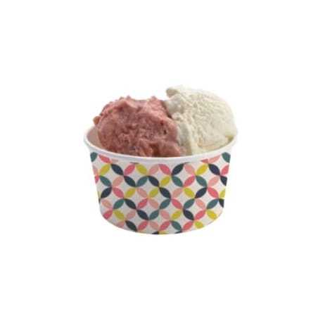 Pote de gelado e sobremesa 90 ml - Formato pequeno - Ecologicamente responsável - Pacote com 50