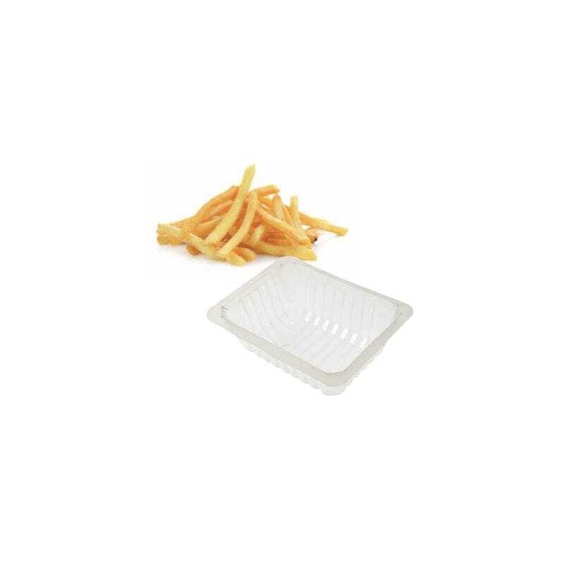 Lote de 250 caixas de batatas fritas translúcidas - 75cl Lote de 250 caixas de batatas fritas translúcidas - 75cl