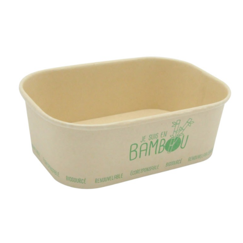 Barquete de Bambu Micro-ondável "Eu Sou de Bambu" - 75 cl - Lote de 50 Barquete de Bambu Micro-ondável "Eu Sou de Bambu" - 75 cl - Lote de 50