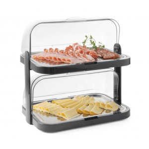 Vitrina Buffet com Tampa Deslizante - 2 Bandejas - HENDI