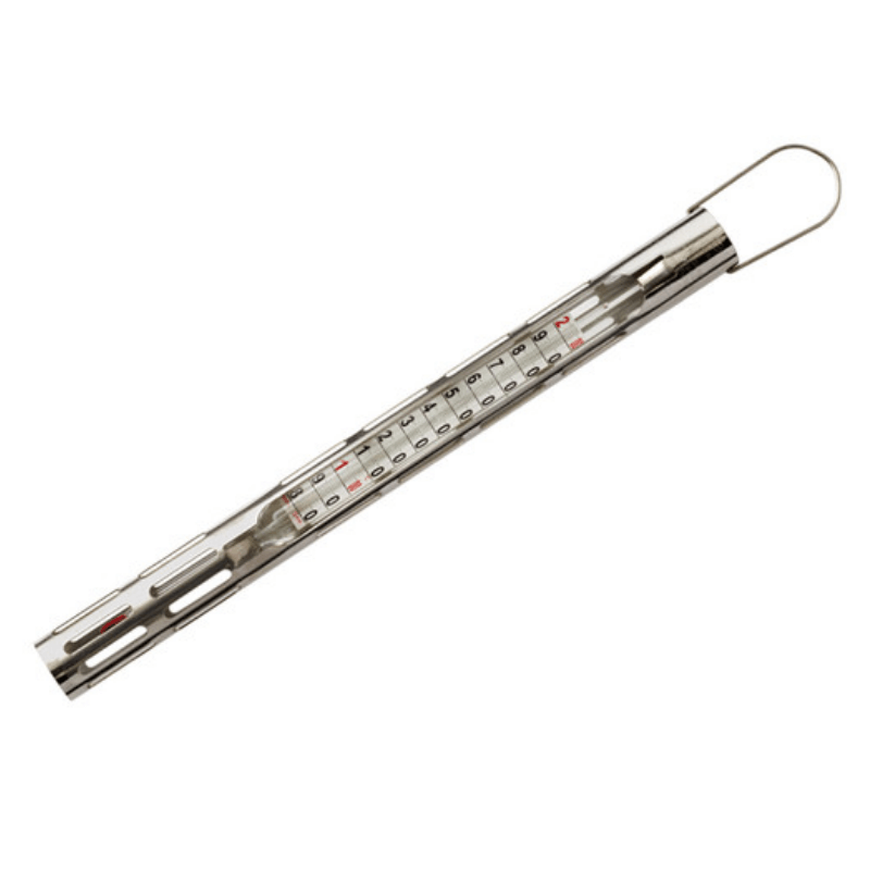 Thermomètre Confiseur en Verre Gaine Inox Thermomètre Confiseur en Verre Gaine Inox