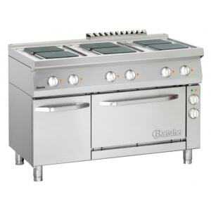 Forno 6 Placas Quadradas com Forno Elétrico GN1/1 e Armário Série 700