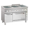 Forno 6 Placas Quadradas com Forno Elétrico GN1/1 e Armário Série 700