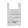 Sacolas de alças reutilizáveis brancas - 10 L - Pacote de 500