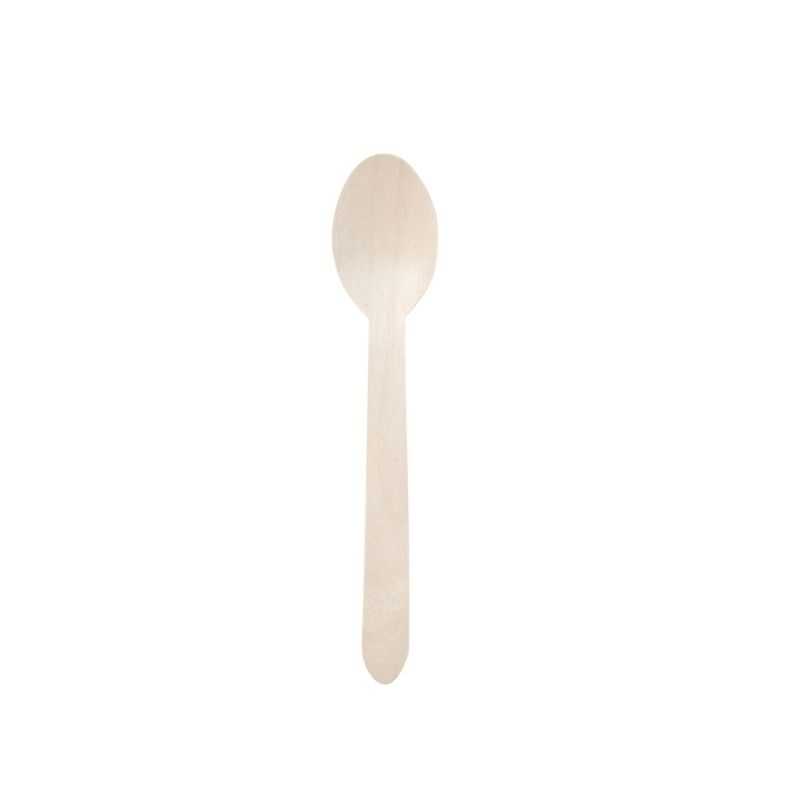 Colher de chá de bétula - 110 mm - Pacote com 100 Colher de chá de bétula - 110 mm - Pacote com 100