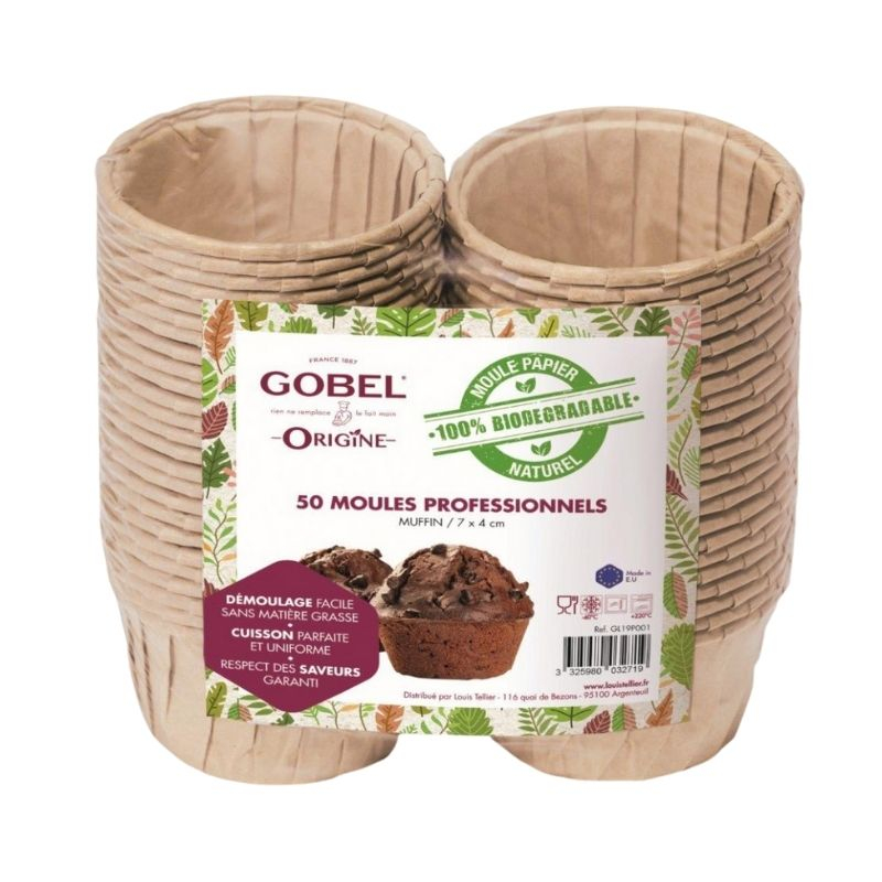 Forminhas de Muffins Descartáveis de Papel - 7,2 x 4 - Pacote com 50 Forminhas de Muffins Descartáveis de Papel - 7,2 x 4 - Pacote com 50