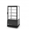 Vitrina Refrigerada Preta 4 Faces de Vidro - 68 L