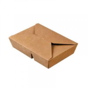 Caixa de refeição com 2 compartimentos de cartão - 2 x 400 ml - Conjunto de 50