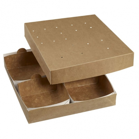 Caixa de refeição Modulo 260 para bandeja de papelão - 260 x 260 mm - Conjunto de 160