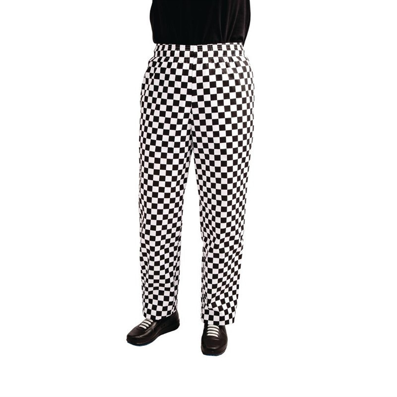 Calças de Cozinha Easyfit em Xadrez Branco e Preto - Tamanho M - Whites Chefs Clothing - Fourniresto Calças de Cozinha Easyfit em Xadrez Branco e Preto - Tamanho M - Whites Chefs Clothing - Fourniresto